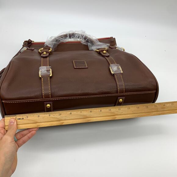 Dooney & Bourke Handbags Florentine Leather Satchel Brown Chestnut - Picture 12 of 16